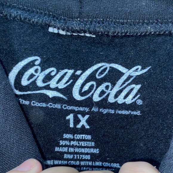 1020 Coca Cola Black and Red Logo Hoodie - Picture 2 of 5